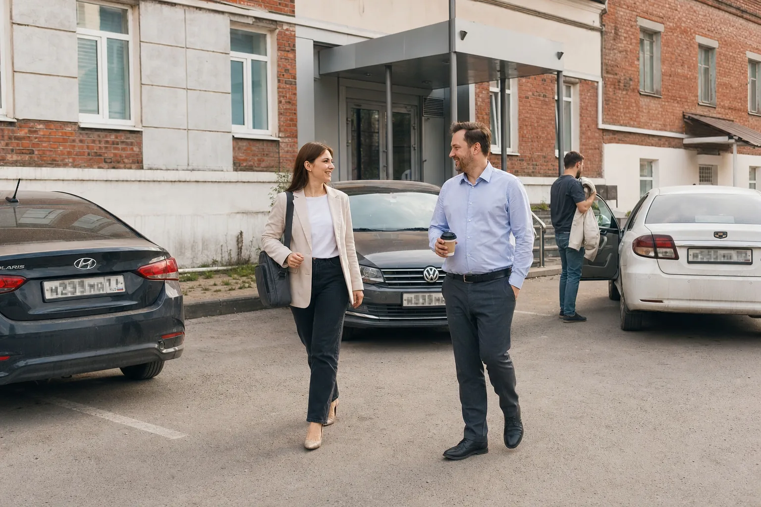 Стартовый автопарк нового регионального офиса перед запуском
